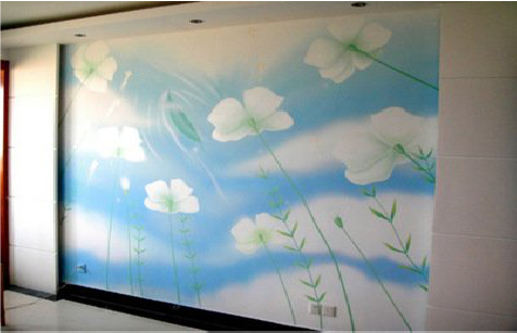 延安画墙绘怎么画好白云的蓬松感？