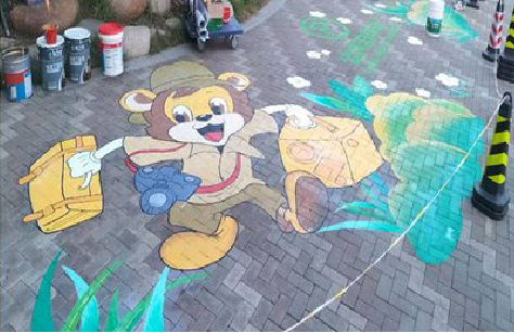 延安夏季画地面彩绘会遇到的问题