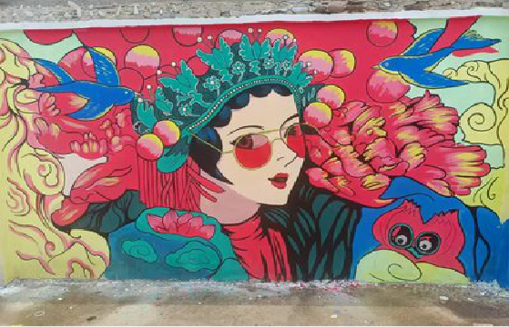 延安墙体彩绘-网红墙