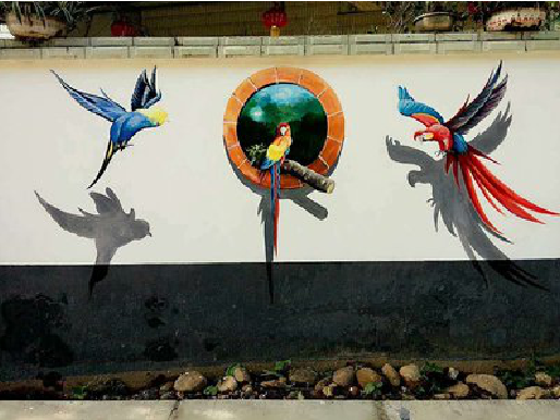 延安视觉错位-3D墙绘设计