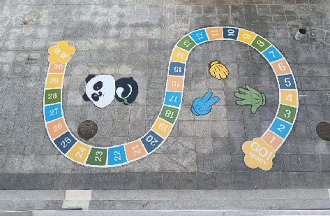 延安地面游戏彩绘