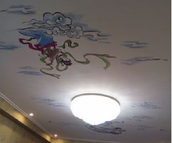 延安如何快速绘制天花板上的手绘墙？