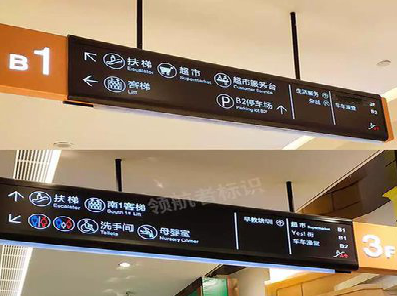 延安如何通过商场标识牌引导客流分布？